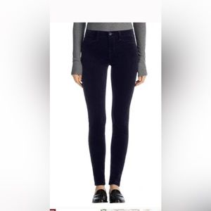 Midnight blue velvet J Brand skinny pants!